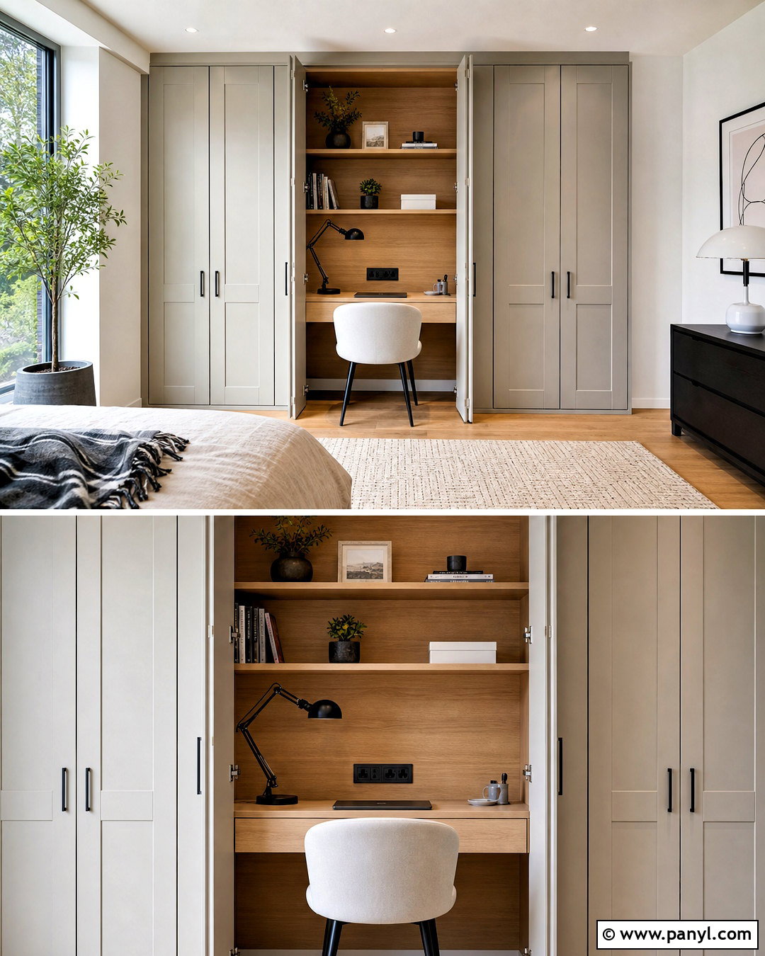 Wardrobe With Hidden Home Office - 20 trending wardrobe design ideas