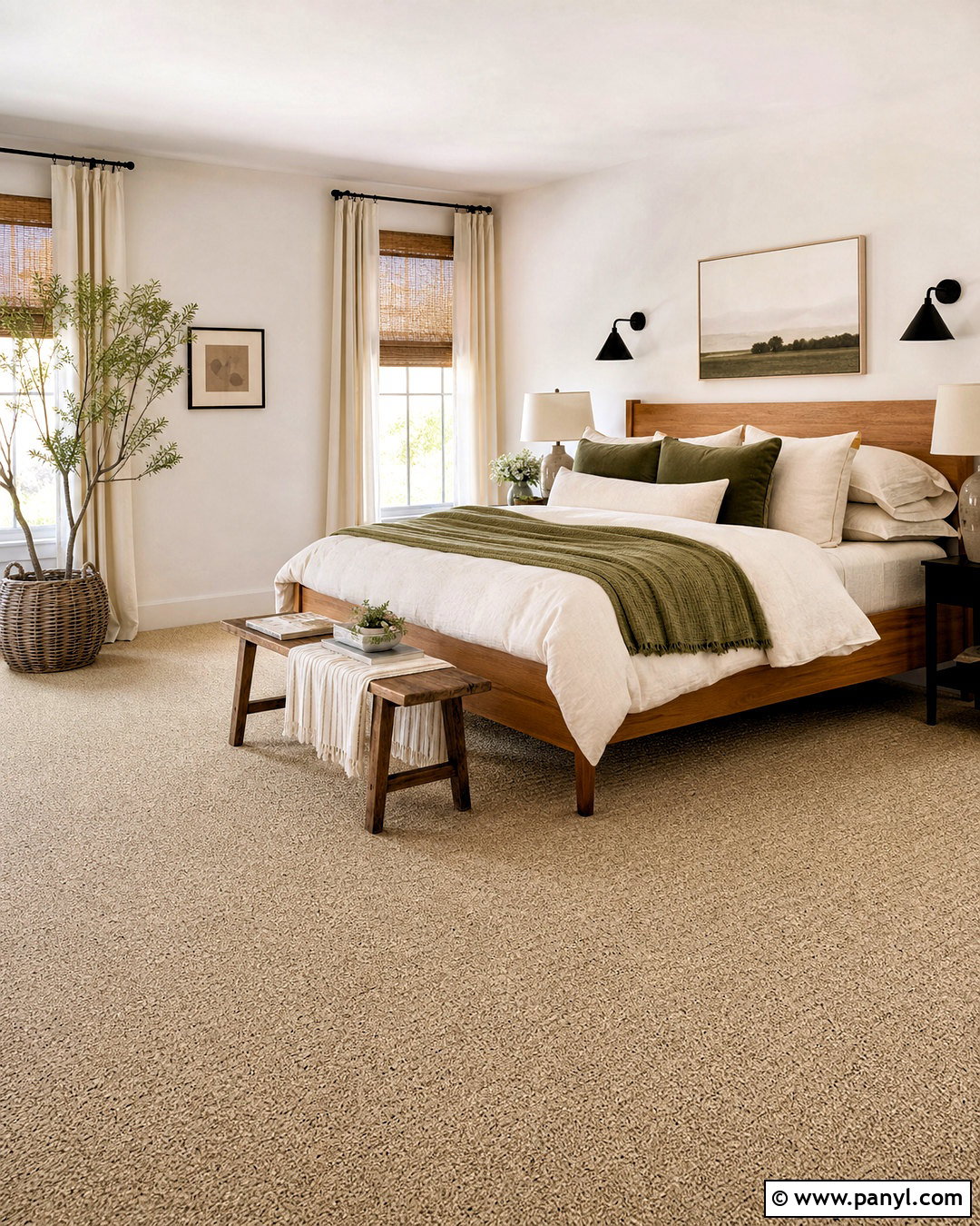 Warm Beige Berber Bedroom Carpet - 20 wall to wall carpet ideas bedrooms
