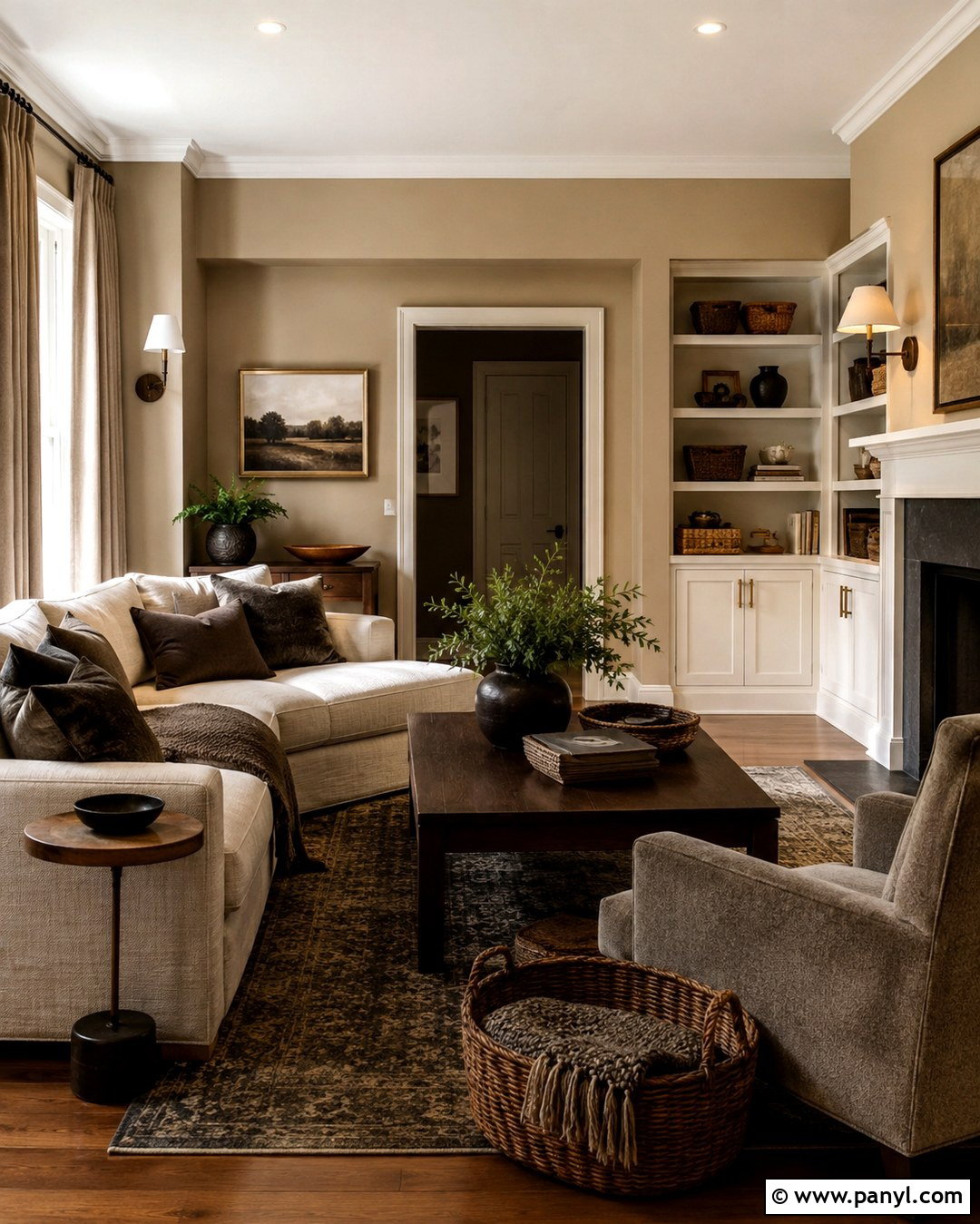 Warm Beige Family Room Walls - 20 Colors For Walls In House Ideas