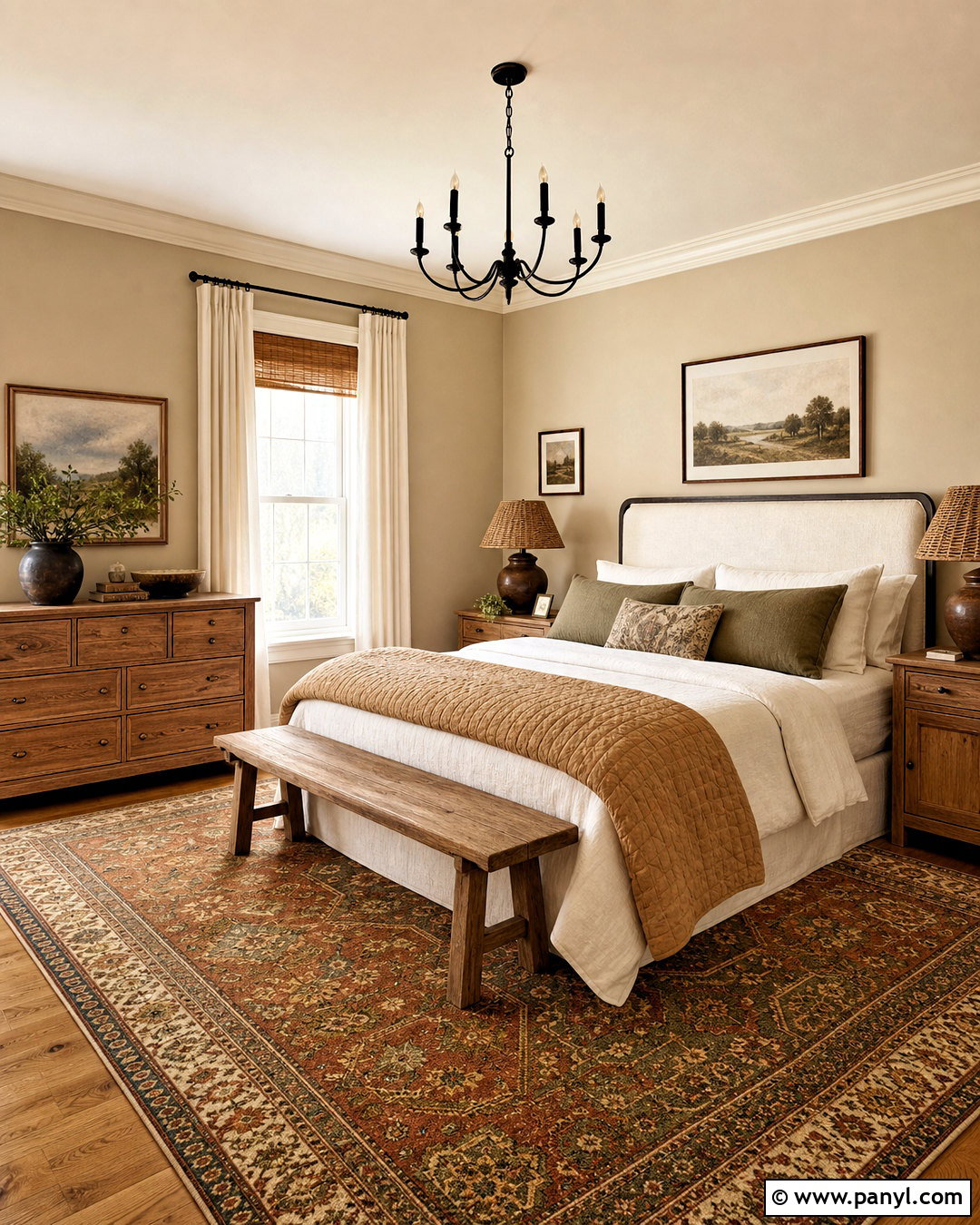 Warm Beige Farmhouse Bedroom - 20 farmhouse bedroom paint colors