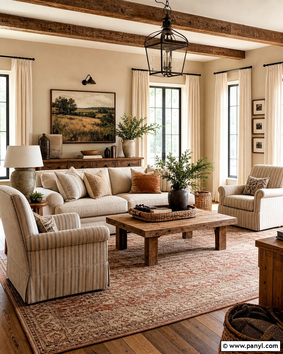 Warm Beige Farmhouse Living Room - 20 warm beige living room ideas