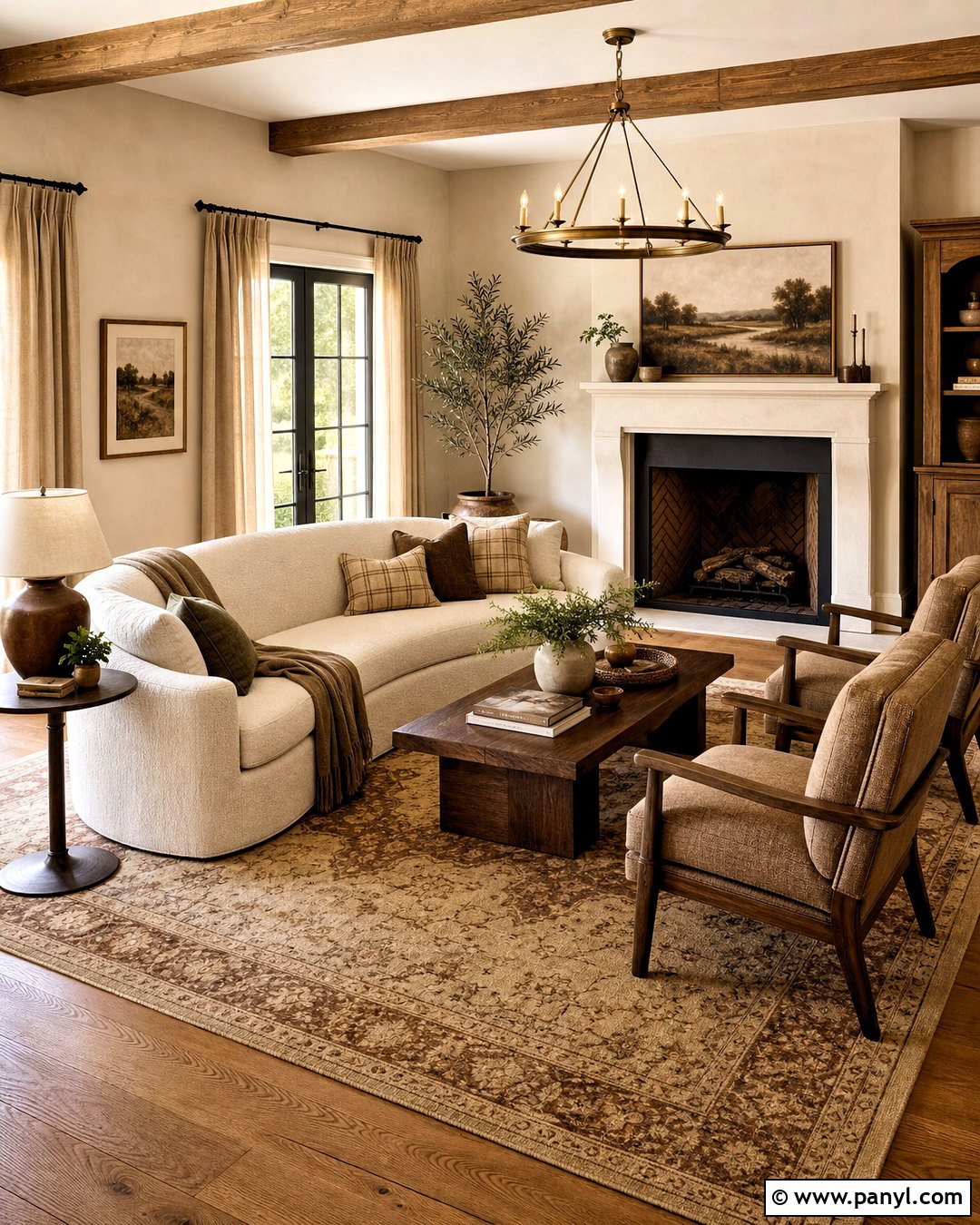 Warm Beige Farmhouse Living Room - 20 farmhouse living room ideas