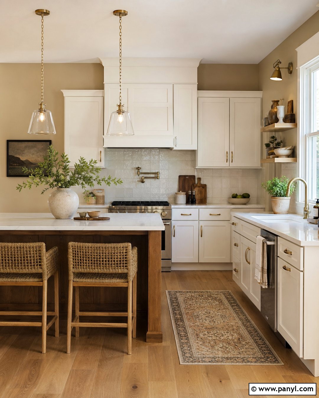 Warm Beige Kitchen Walls With White Cabinets - 25 warm beige wall ideas