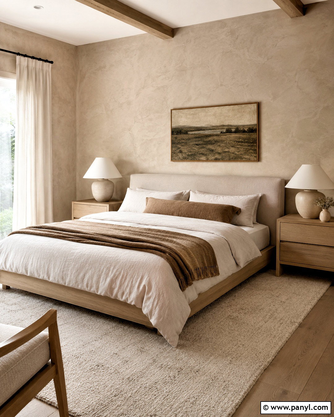 Warm Beige Limewash Bedroom - 20 limewash walls bedroom ideas