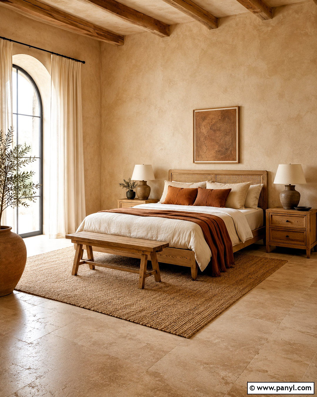 Warm Beige Limewash Bedroom - 20 limewash paint bedroom ideas