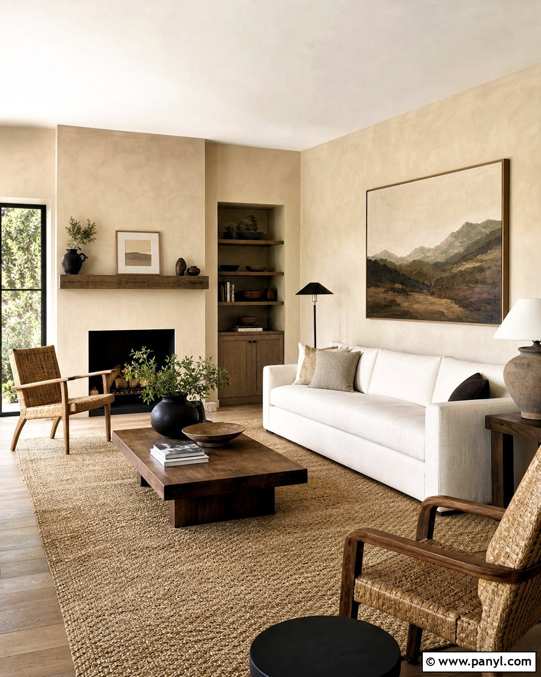 Warm Beige Limewash Living Room Wall - 20 wall design ideas living room paint ideas