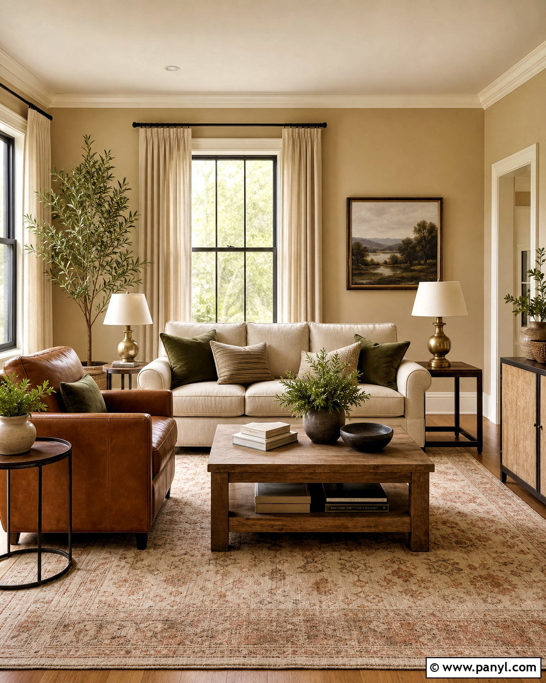 Warm Beige Living Room - 20 beige wall colors
