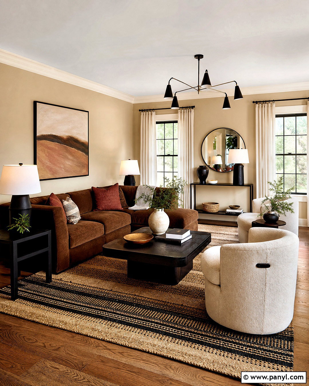 Warm Beige Living Room - 20 neutral living room paint color ideas