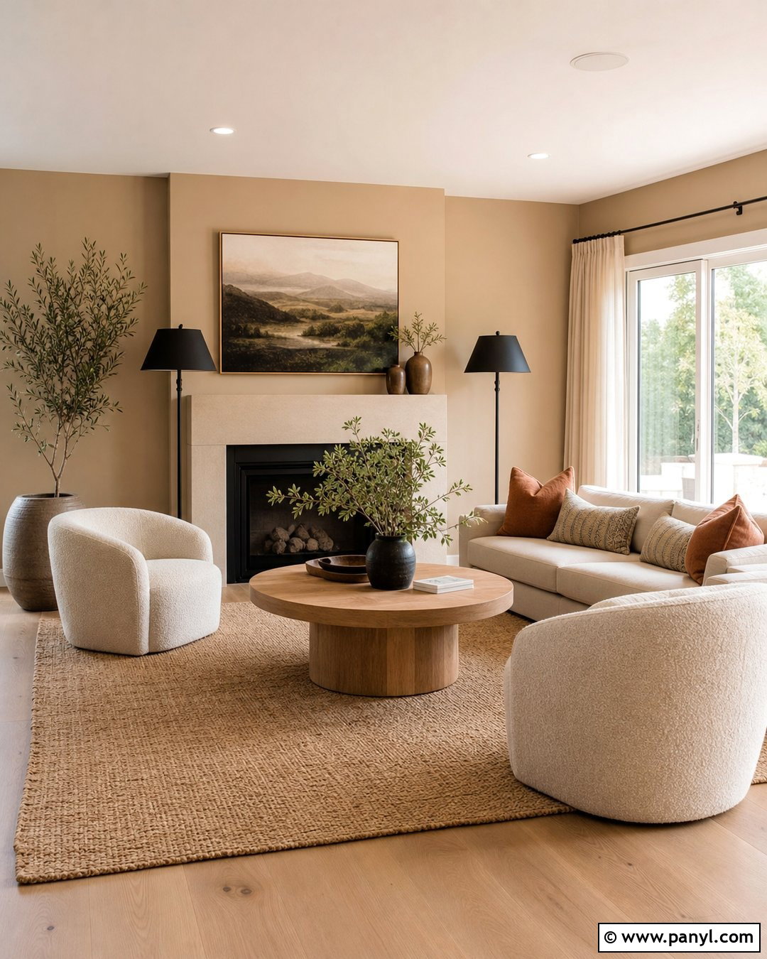 Warm Beige Living Room Walls With White Oak - 25 warm beige wall ideas