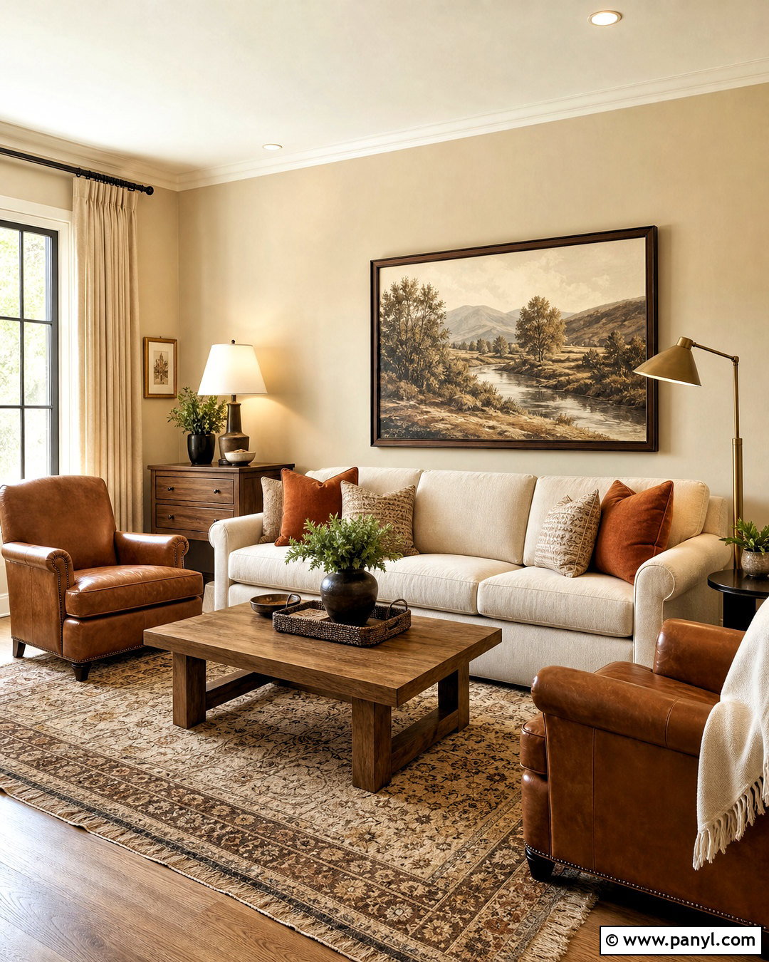 Warm Beige Living Room With Cream Sofa - 20 warm beige living room ideas