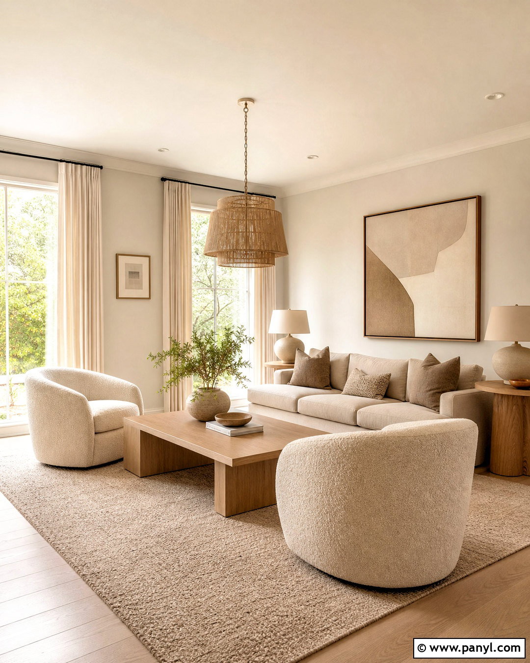 Warm Beige Living Room With Layered Neutrals - 20 warm beige living room ideas