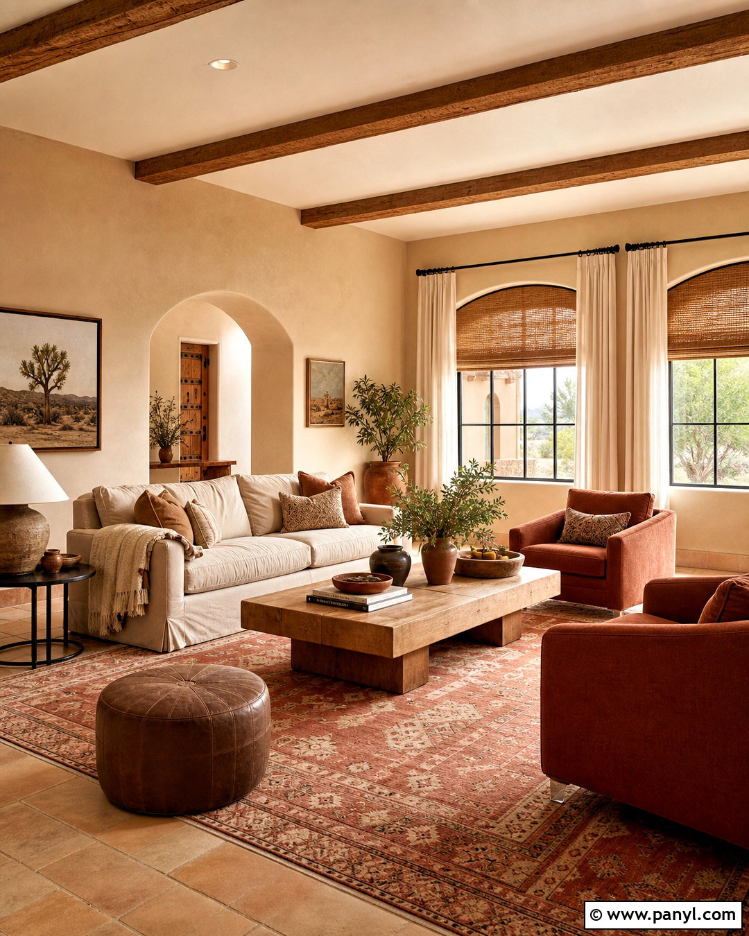 Warm Beige Living Room With Terracotta - 20 warm beige living room ideas