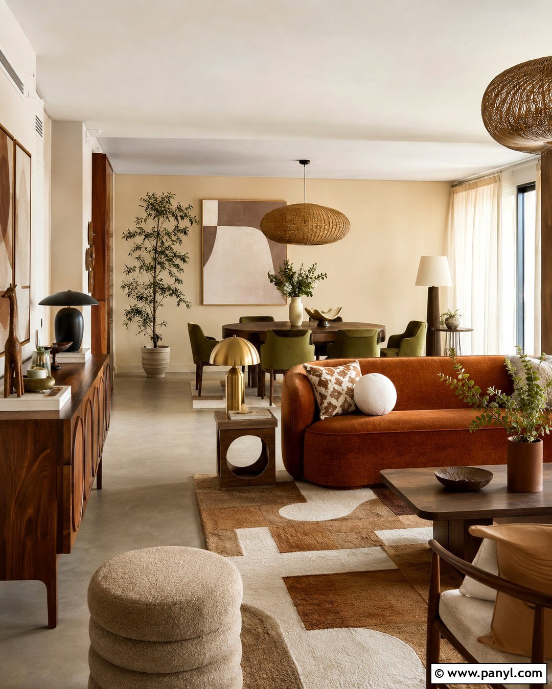 Warm Beige Open-Plan Walls - 20 70S Wall Paint Colors