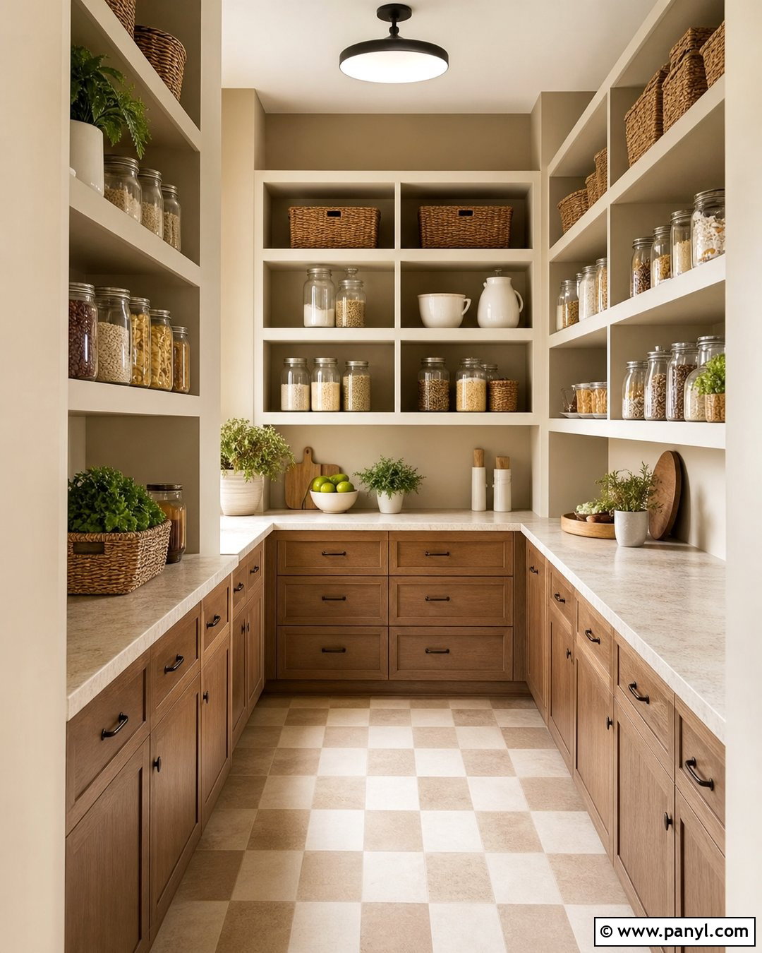 Warm Beige Pantry Walls - 25 Pantry Wall Colors
