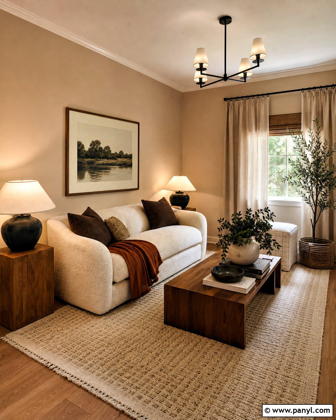 Warm Beige Small Living Room - 20 small living room paint color ideas