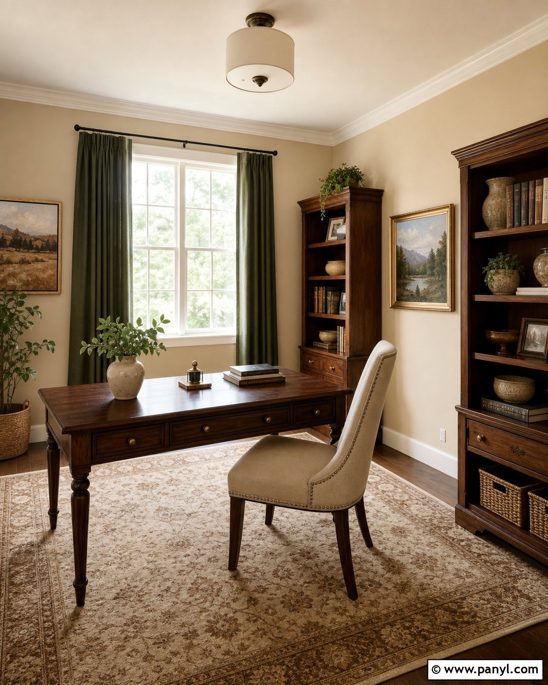 Warm Beige Study Room - 20 Best Wall Color For Study Room Ideas
