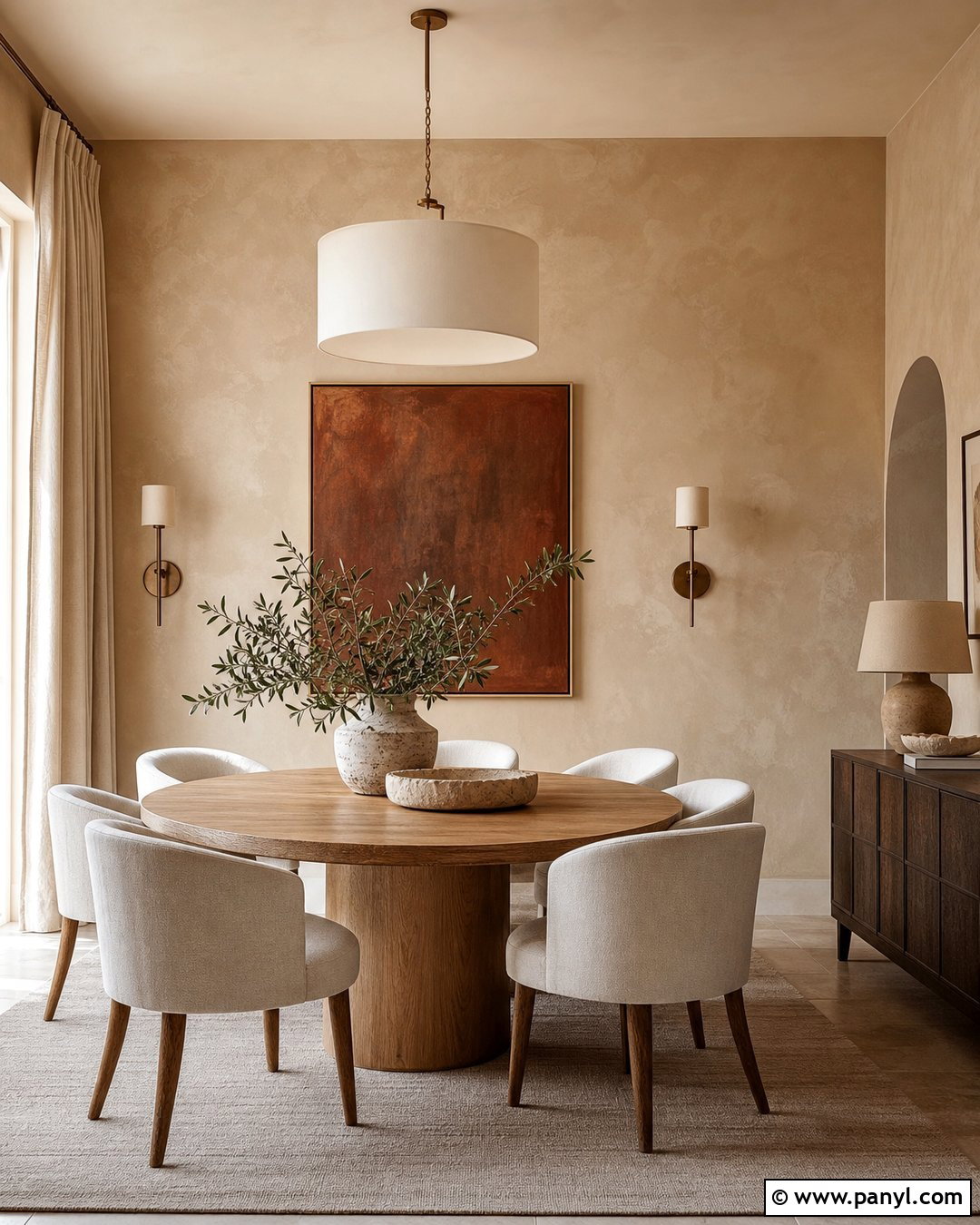 Warm Beige Venetian Plaster Wall - 30 texture colour wall ideas
