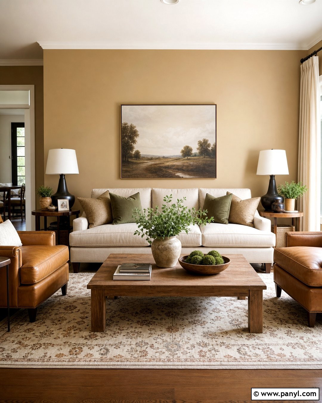 Warm Beige Wall Living Room - 35 beige colour wall ideas