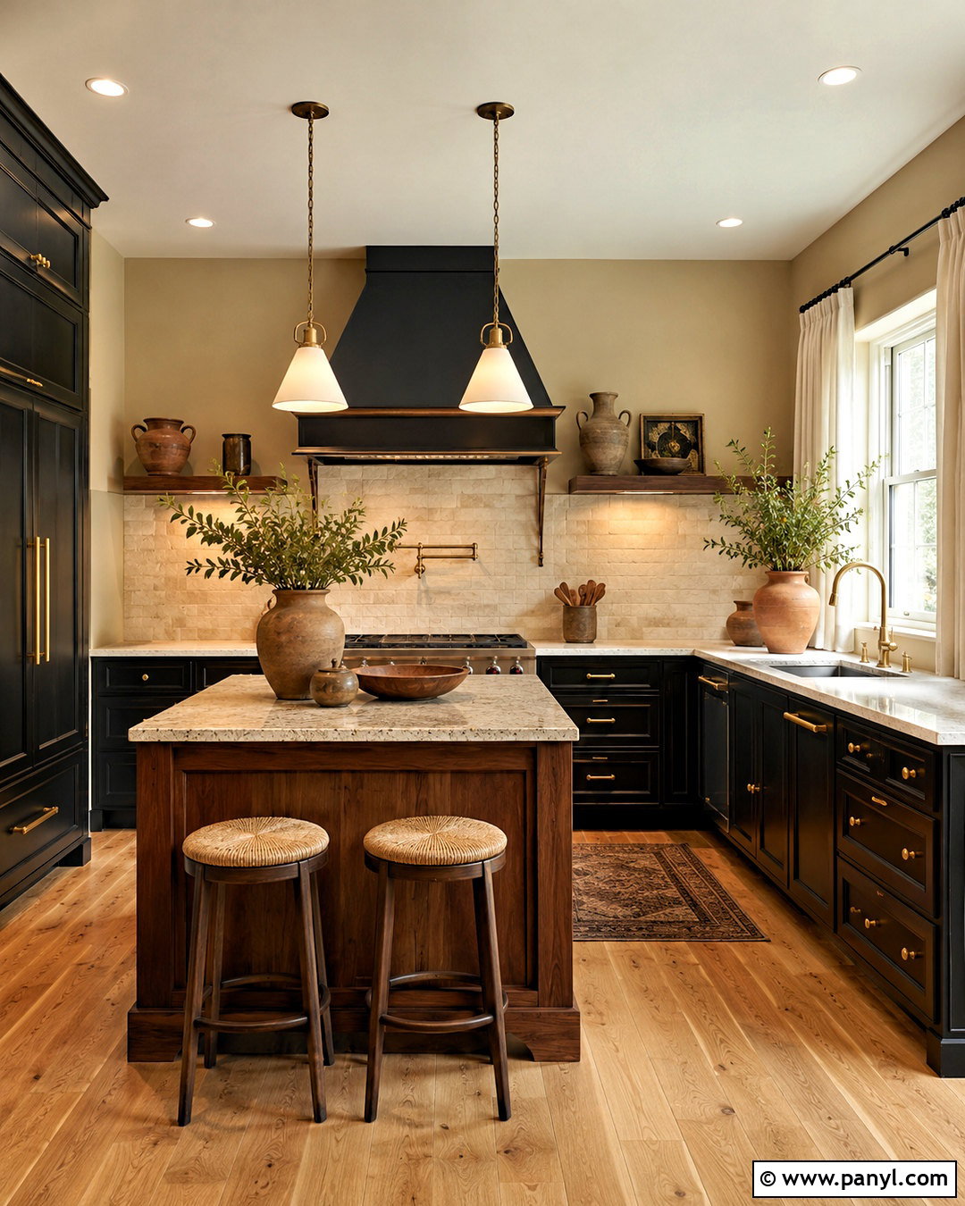 Warm Beige Walls With Black Cabinets - 20 What Wall Color Goes With Black Cabinets