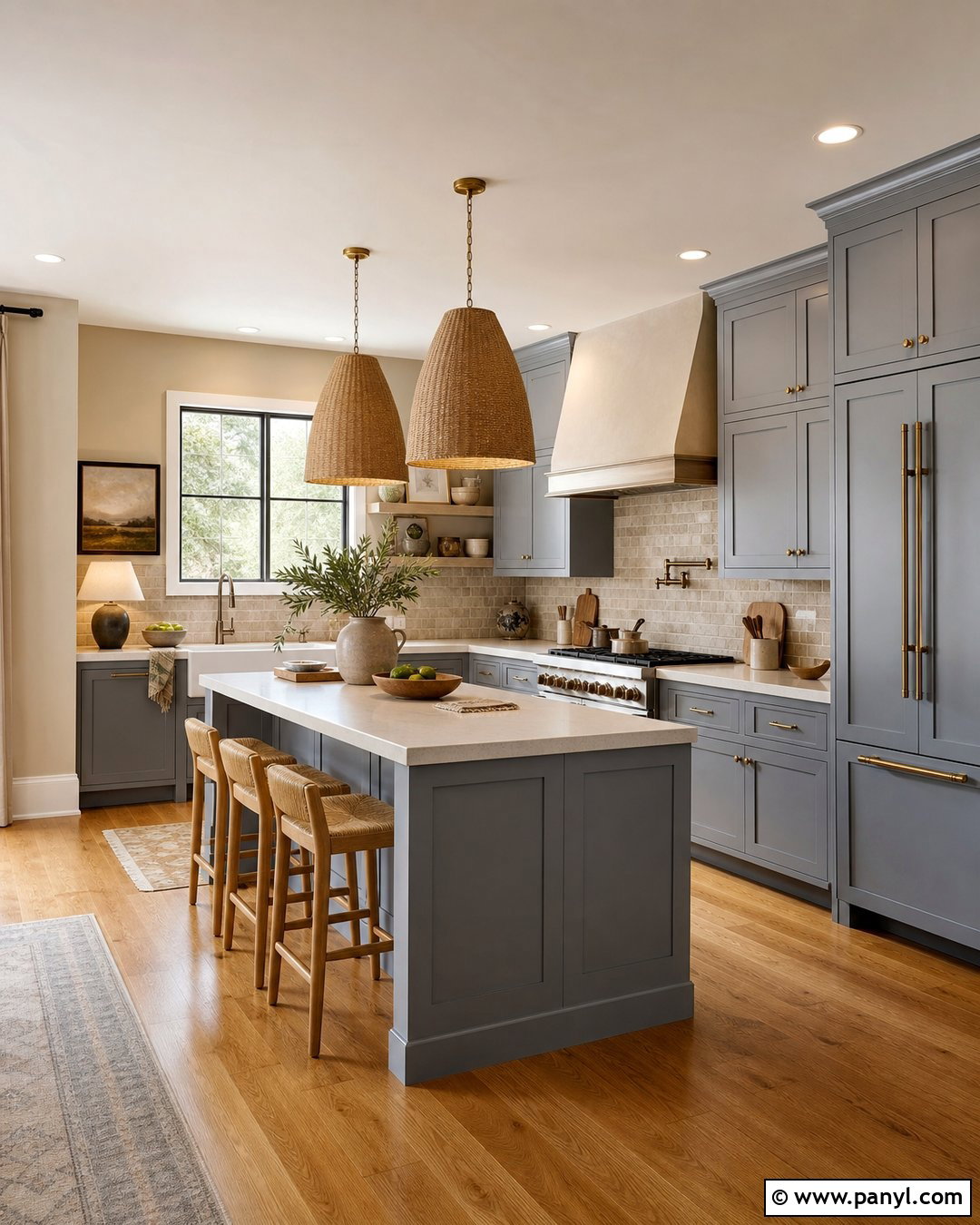 Warm Beige Walls With Gray Kitchen Cabinets - 30 Gray Kitchen Cabinets Wall Color Ideas