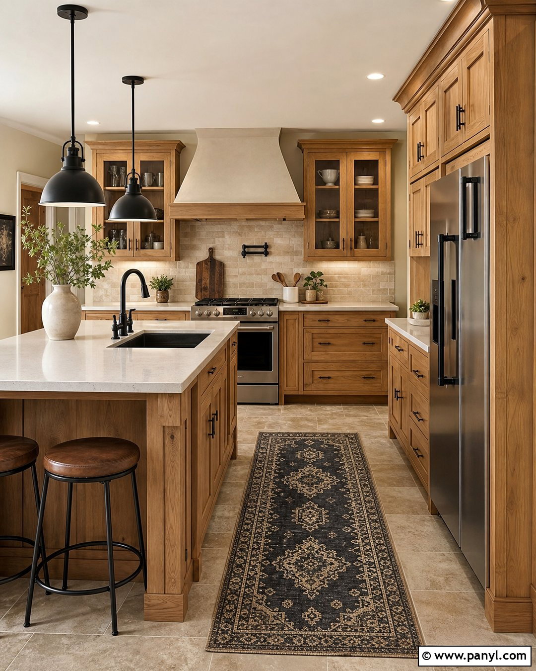 Warm Beige Walls With Honey Oak Cabinets - 35 honey oak kitchen cabinets wall color ideas