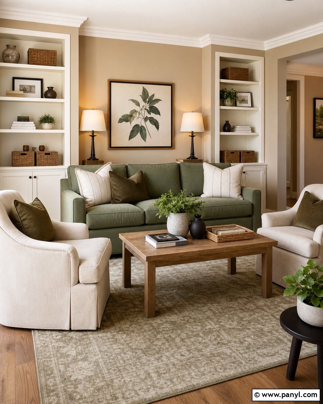 Warm Beige Walls With Sage Green Furniture - 25 warm beige wall ideas