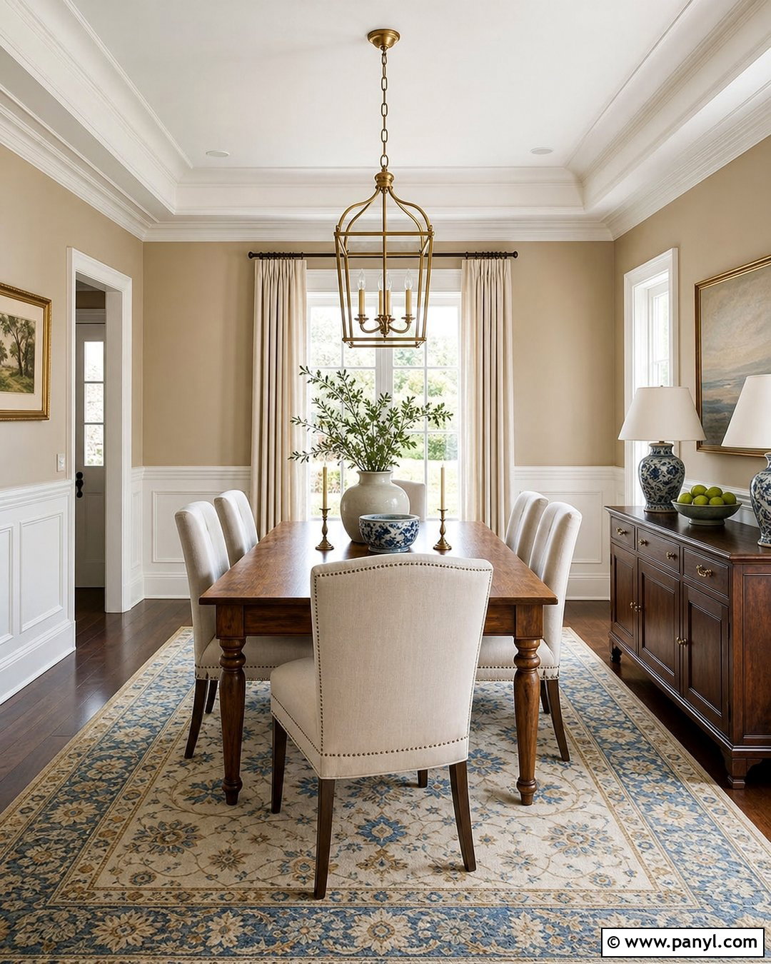 Warm Beige Walls With White Wainscoting - 25 warm beige wall ideas