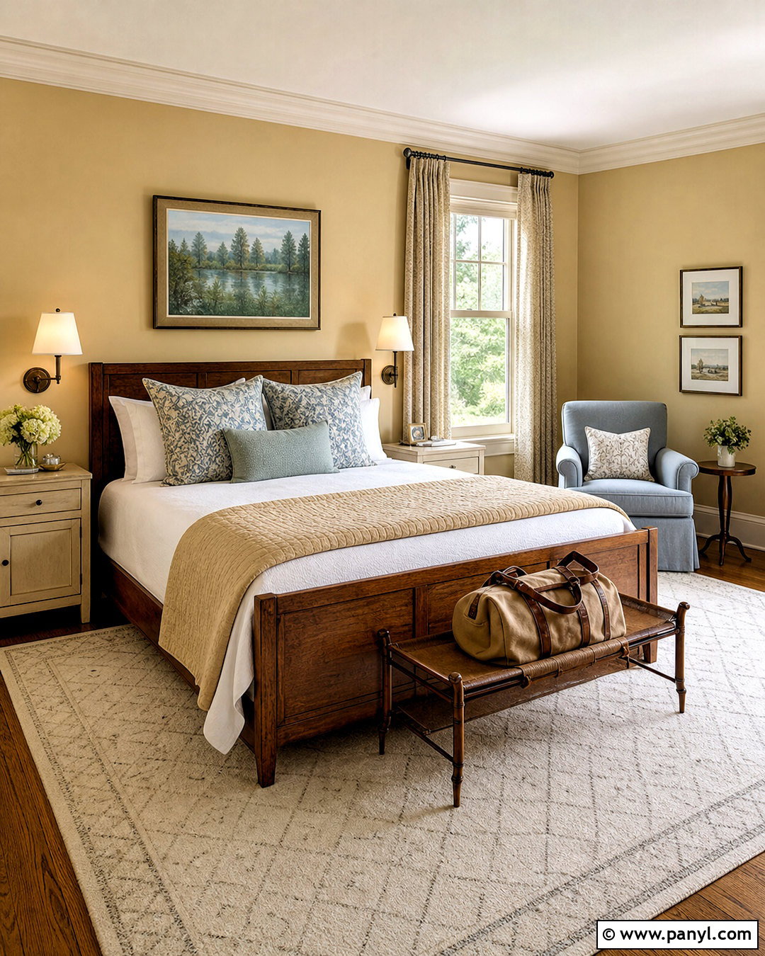 Warm Beige Yellow Paint Guest Room - 20 yellow paint colors