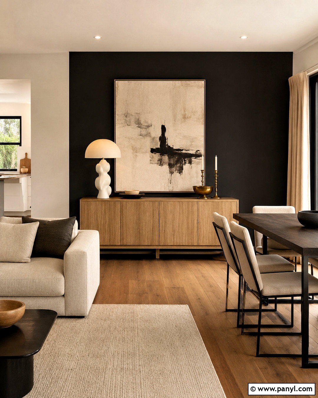 Warm Black Accent Background - 20 neutral color background ideas