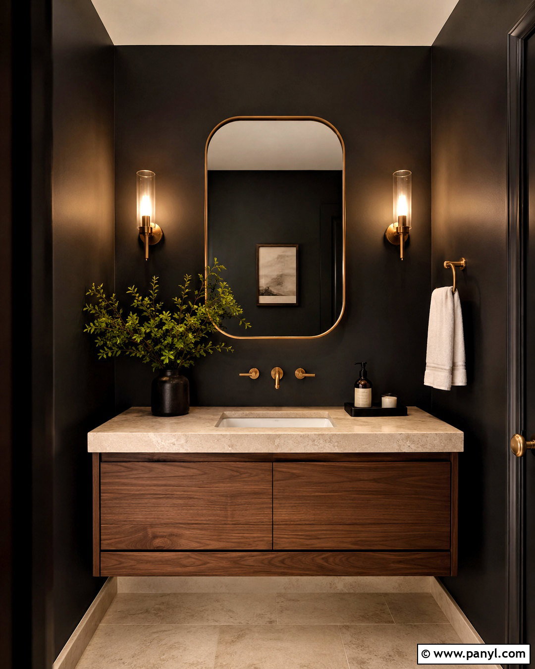 Warm Black Walls With Dark Wood - 20 Wall Colors That Go Well With Dark Wood Ideas