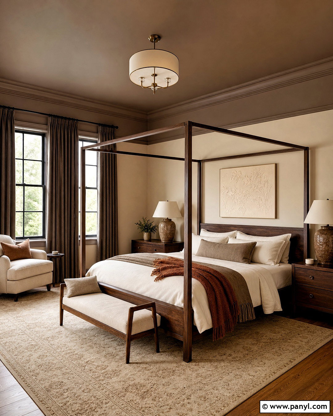 Warm Brown Ceiling Bedroom - 20 warm brown bedroom ideas