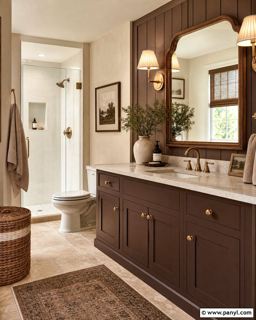 Warm Brown Farmhouse Bathroom - 20 farmhouse bathroom paint colors