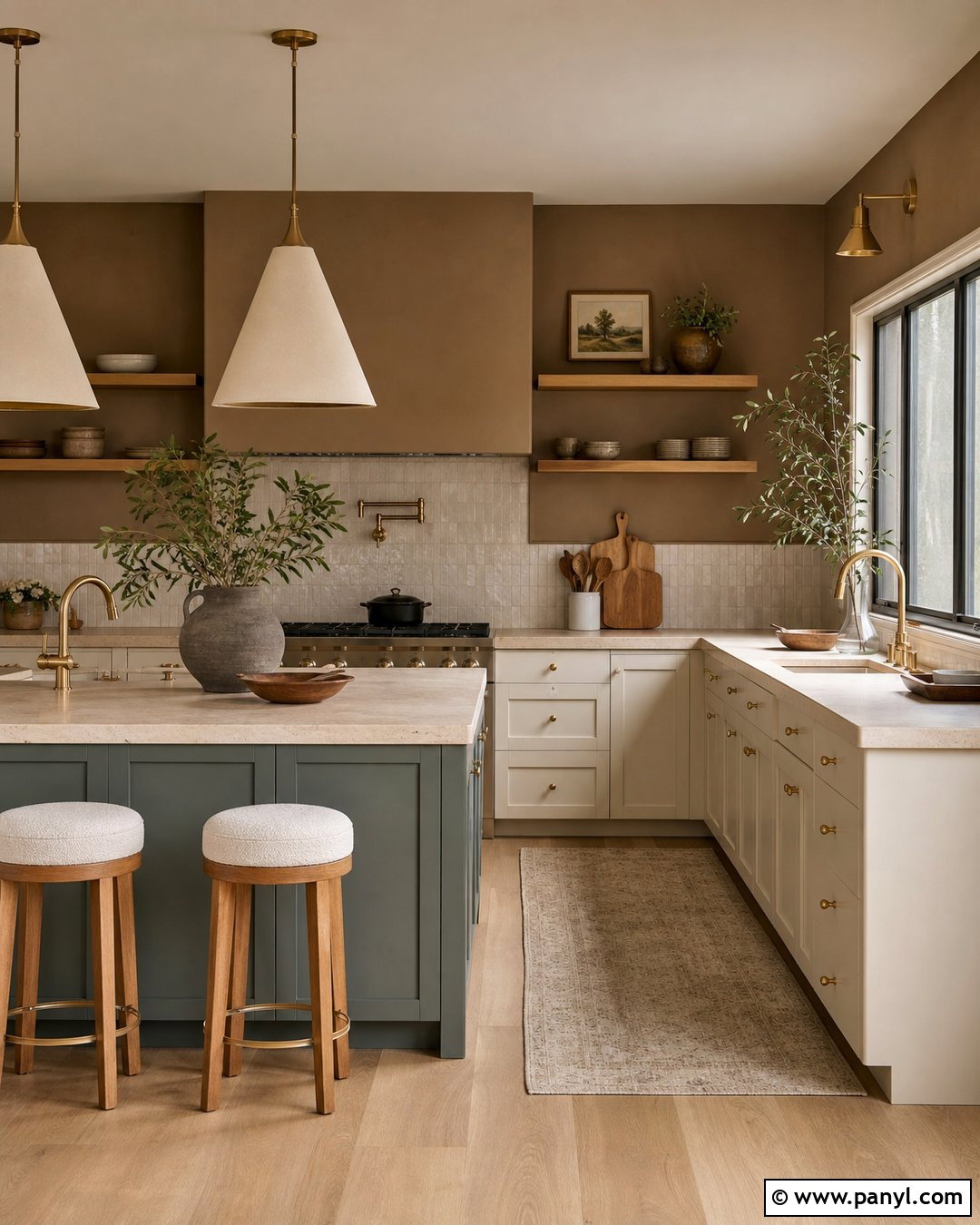 Warm Brown Kitchen Walls - 35 Kitchen Color Ideas For Walls