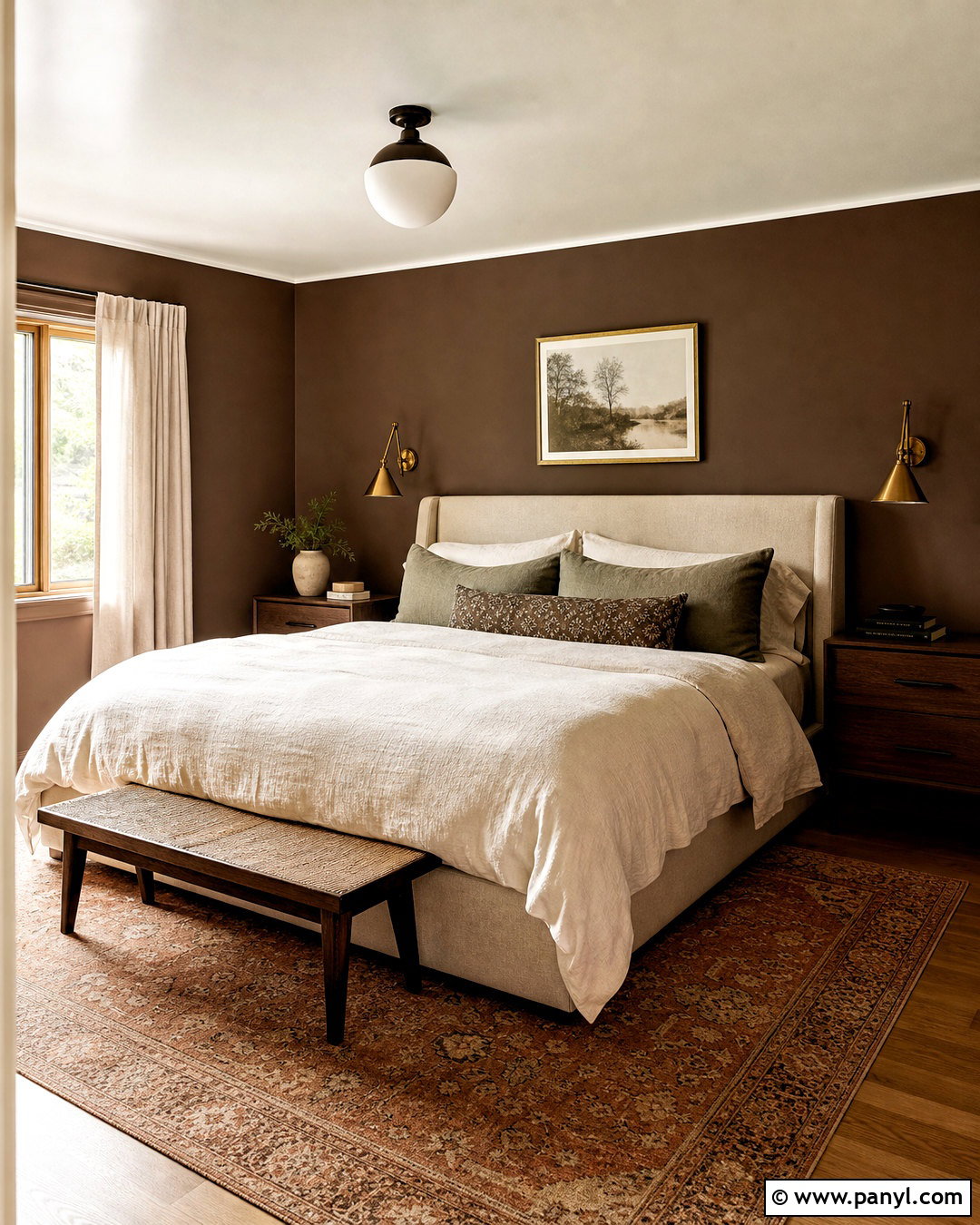 Warm Brownie Paint for a Cozy Bedroom - 20 warm brown paint colors