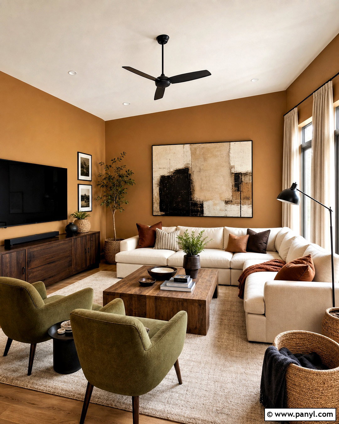Warm Caramel Interior Paint - 20 interior paint colors