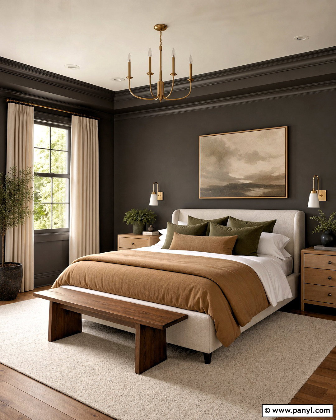 Warm Charcoal Bedroom Paint Color - 20 cozy bedroom paint colors