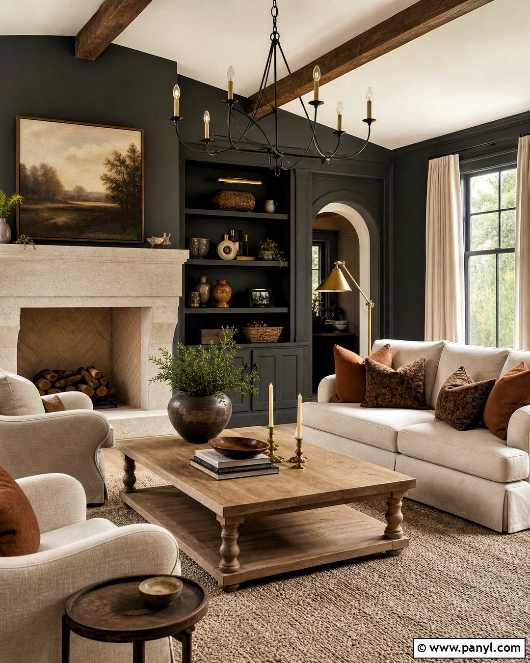 Warm Charcoal Farmhouse Living Room Paint - 20 farmhouse living room paint colors