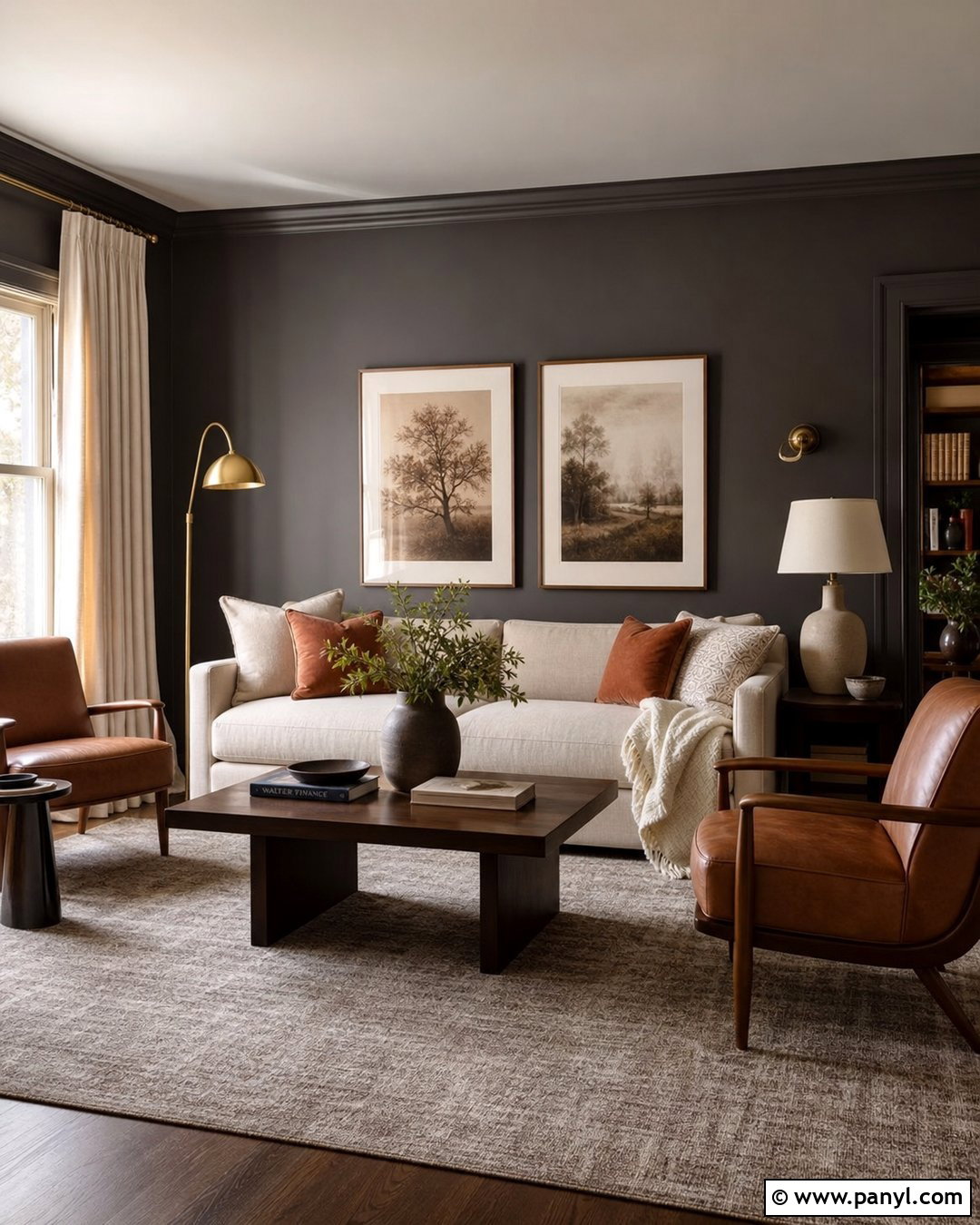 Warm Charcoal Wall Color - 35 Cozy Wall Colors