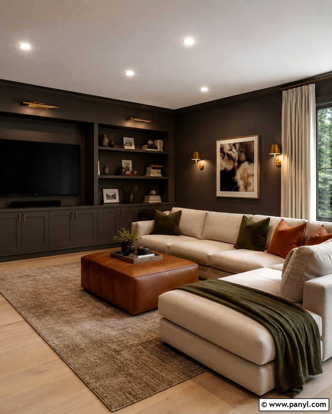 Warm Charcoal Wall Color - 20 Evergreen Wall Color Ideas