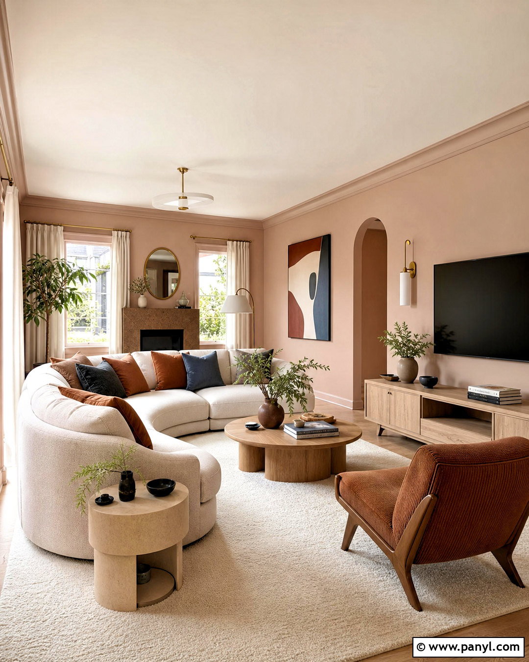 Warm Clay Living Room Paint - 20 interior paint ideas living room ideas