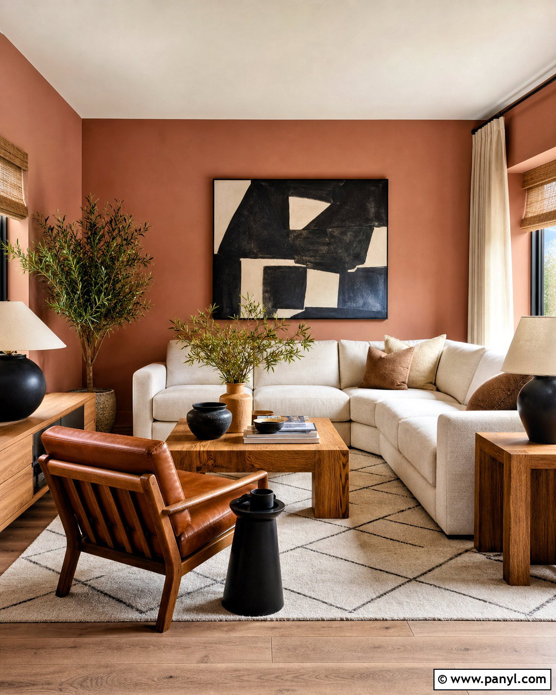 Warm Clay Living Room Paint - 20 interior paint colors for living room ideas