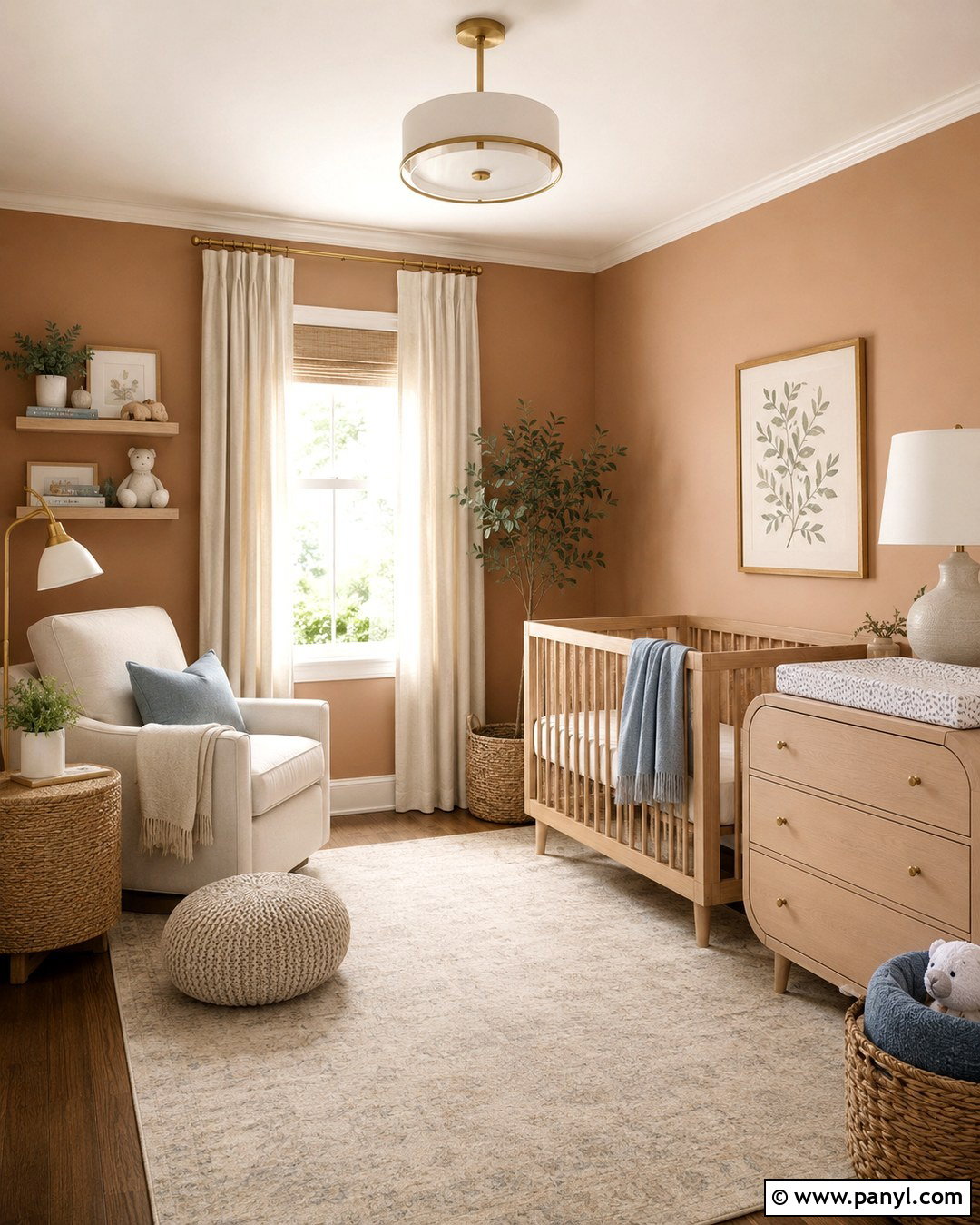 Warm Clay Nursery Walls - 20 Baby Nursery Wall Colors
