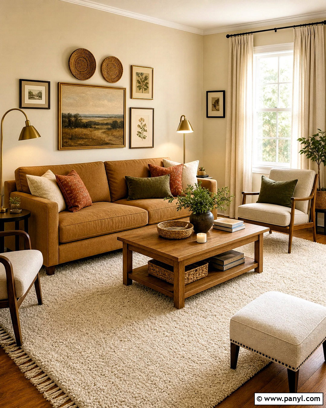 Warm Cream Living Room Paint Color - 20 cozy living room paint colors