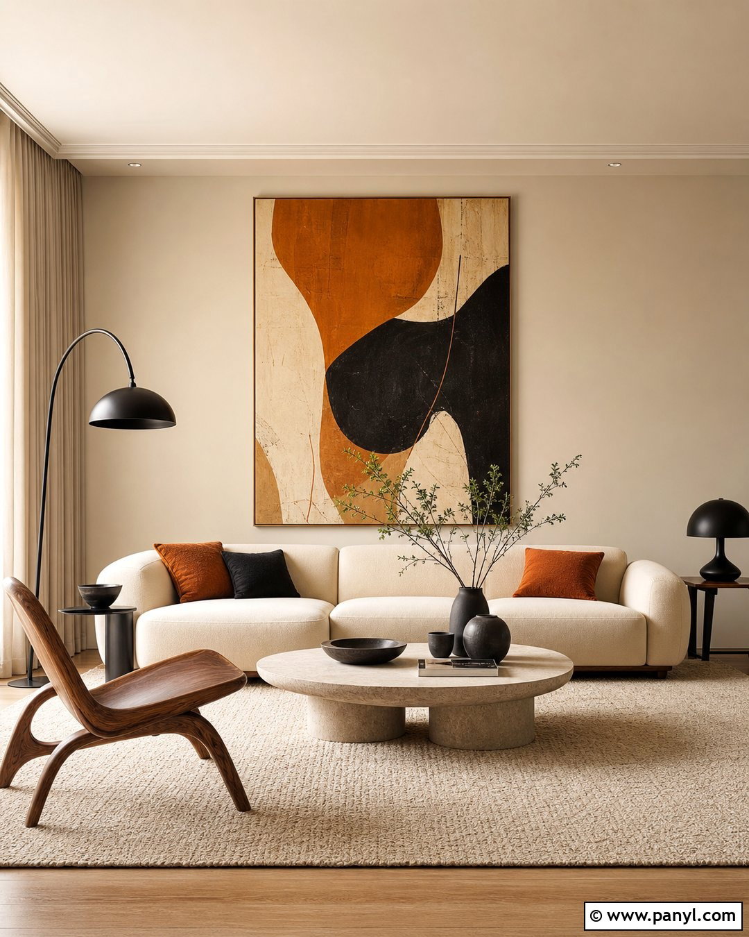 Warm Cream Walls In A Modern Room - 25 Warm Cream Walls