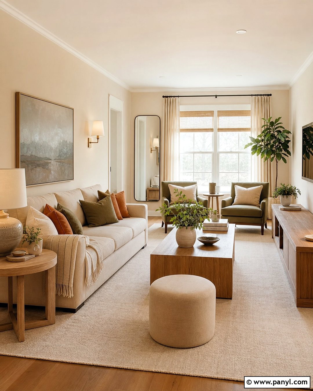 Warm Cream Walls In A North-Facing Room - 25 Warm Cream Walls
