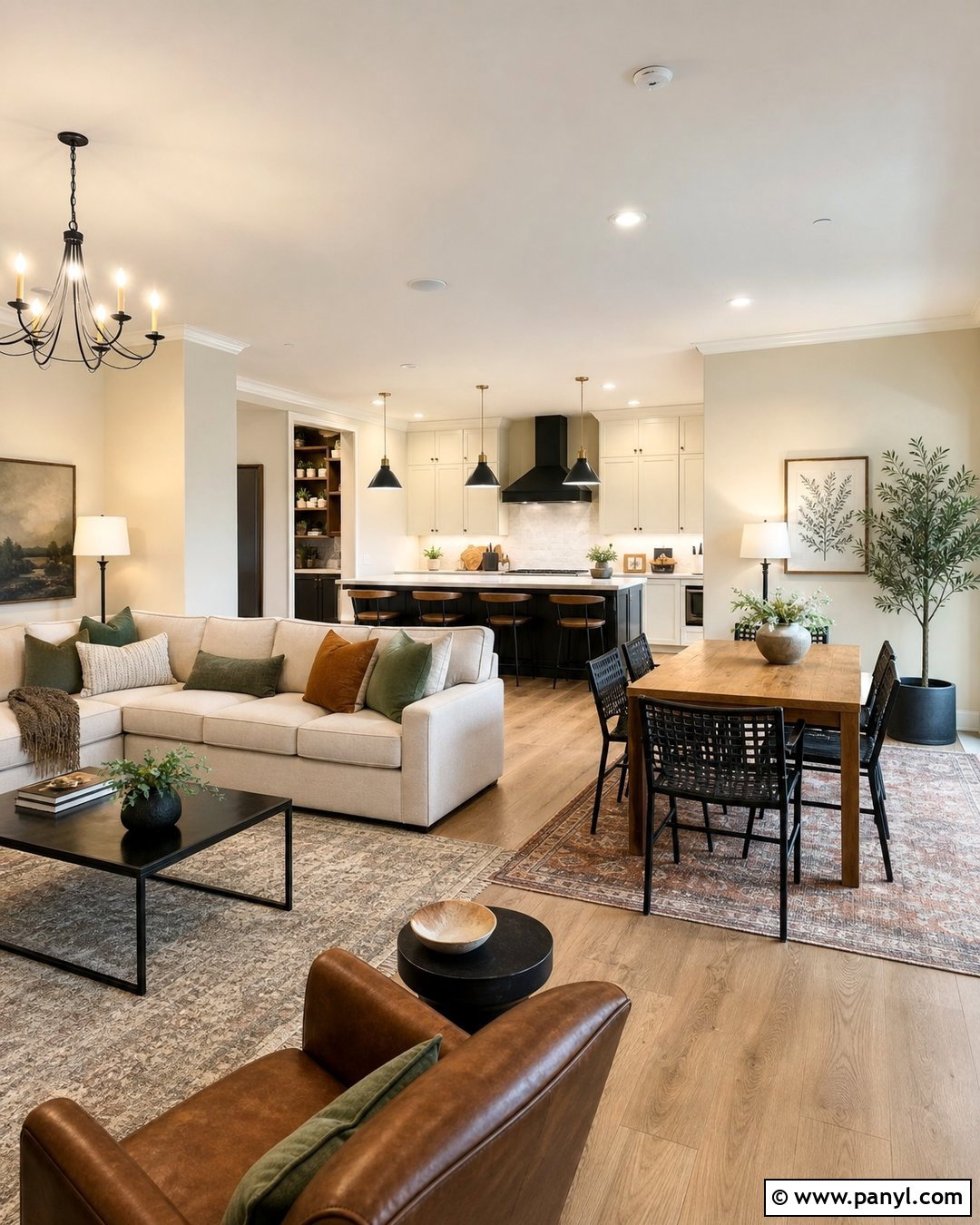 Warm Cream Walls In An Open Floor Plan - 25 Warm Cream Walls