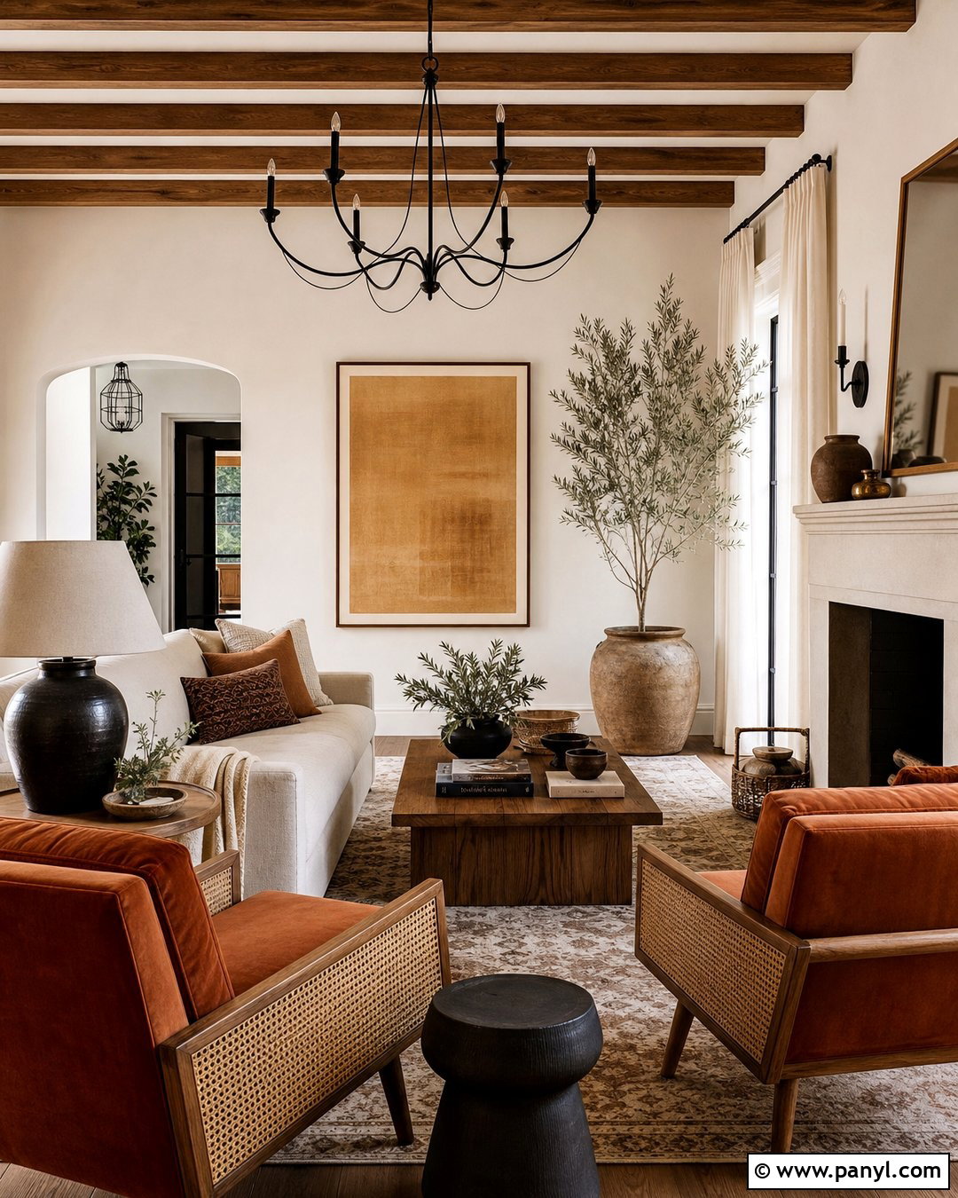 Warm Cream Walls With Terracotta Accents - 25 Warm Cream Walls