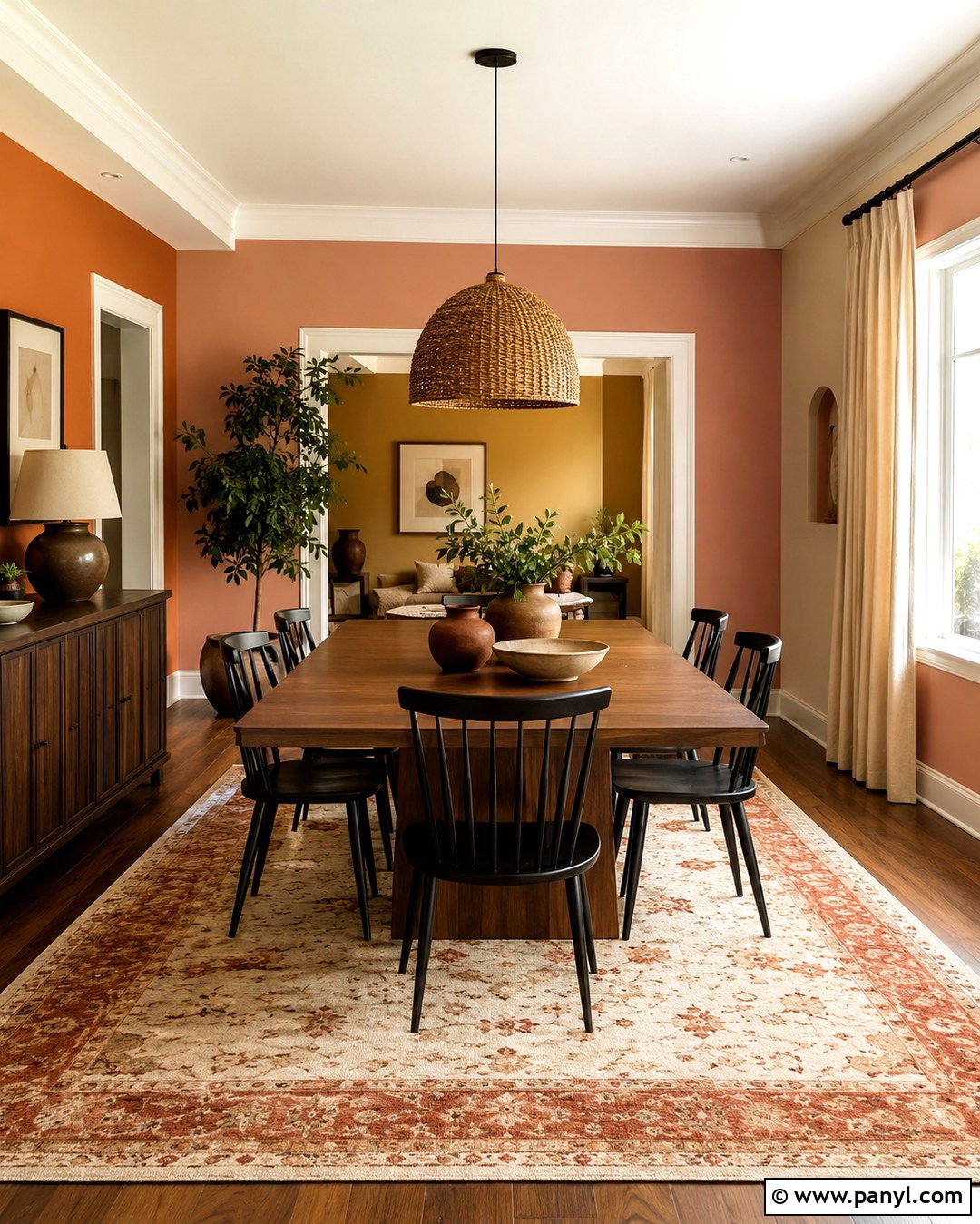 Warm Earth Tone Dining Room Walls - 20 Each Wall Different Color Ideas