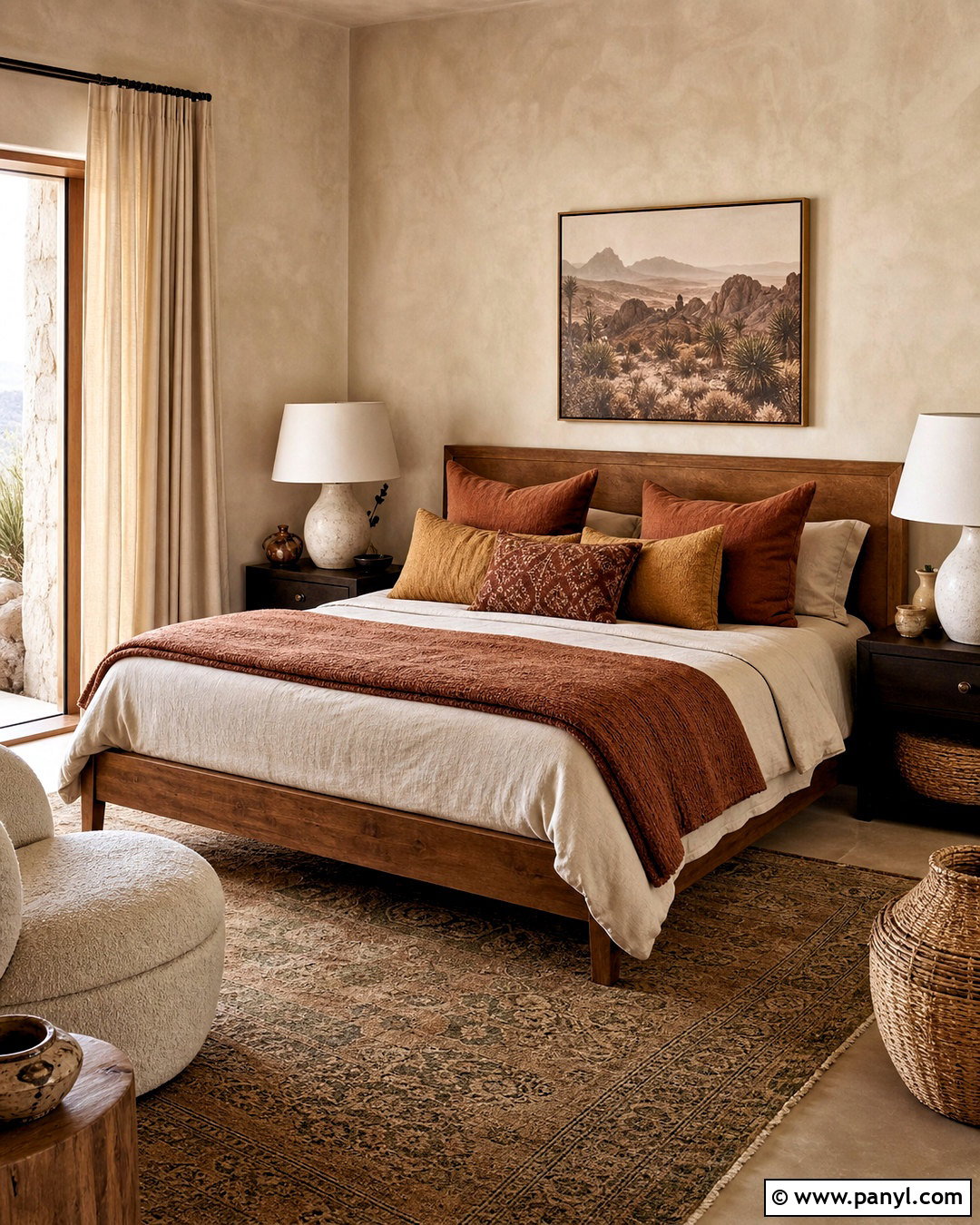Warm Earth Tone Guest Room - 20 guest room ideas