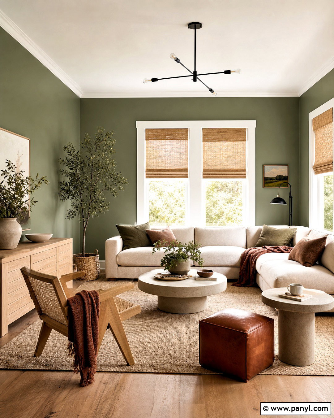 Warm Eucalyptus And Natural Linen Interior Paint Scheme - 20 interior paint colors schemes